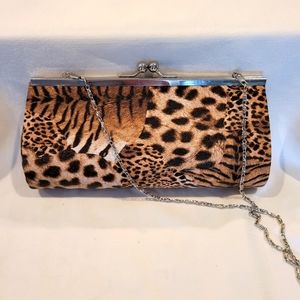 Animal Print Clutch/Shoulder Bag